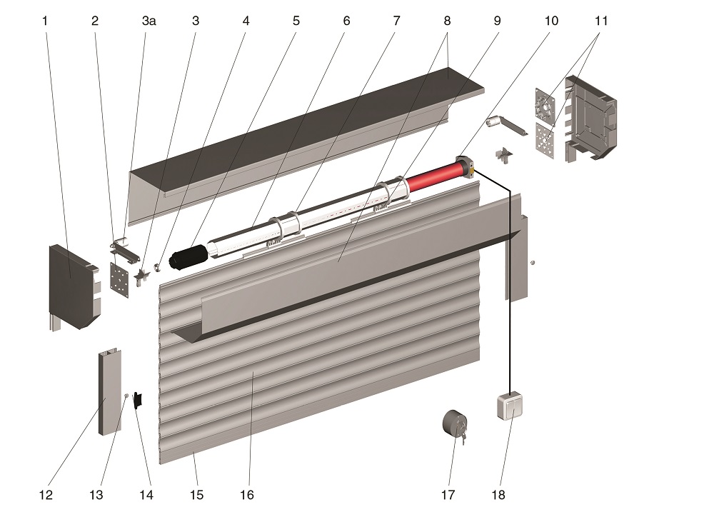 Roller with tubular motor